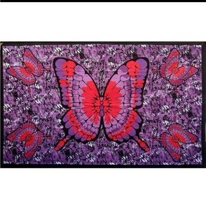 Vibrant Butterfly Tapestry